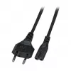 EFB Elektronik Euro-C7 strāvas vads 180° Melns 1 m 2 x 0,75 mm² EK502.1V2