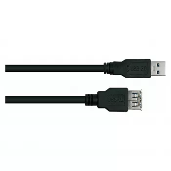 kabelmeister Alcasa UK30P-ASA-050S USB 3.2 Gen 1 pagarinātājkabelis - USB-A vīrietis uz USB-A vīrietis - 5 m - Melns