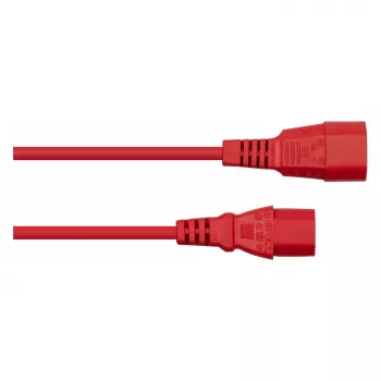 KABELMEISTER Power Extension Cable C14 to C13 Red 1m