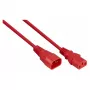 Kabelmeister Power pagarinātājkabelis C14 uz C13 Sarkans 2m 1.00mm² H05VV-F