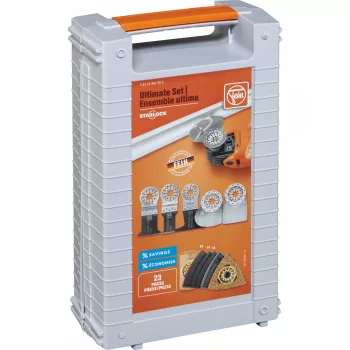 FEIN Ultimate Set (35222967502) - StarlockPlus Oscilējošā Daudzrīku Komplekts, 350W, 5m Kabelis, QuickIN Sistēma