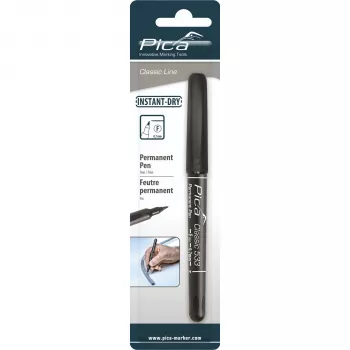 PICA-MARKER Pica Permanent Pen, 0.7 mm Black, Retail Packaging