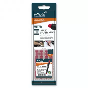 Pica VISOR Permanent Replacement Refills Red / SB (10-Pack)