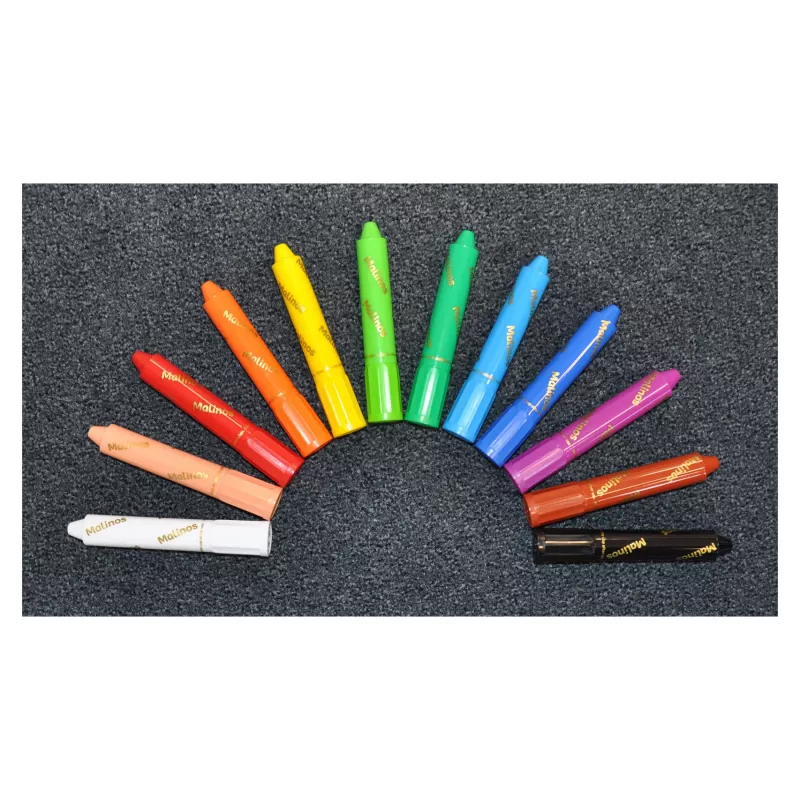 Malinos Wax Crayons Magic Drawing 12 Colors 3+