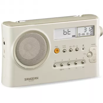 Sangean PR-D4 BT portatīvais AM/FM radio ar Bluetooth - Pasteļkrēms