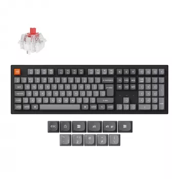 Keychron K10 MAX bezvadu trīs režīmu karsti nomaināma mehāniskā tastatūra (pilnizmēra, RGB, gasket mount, QMK/VIA)