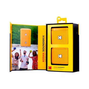 Kodak SoundBrix Wireless Stack Speaker (Overload Orange), 2-Pack