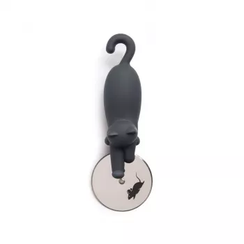 OTOTO Kitty Cut Pizza Cutter - Melns un Balts Kaķa Dizains