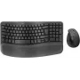 Logitech Wave Keys and Lift Combo - Bezvadu ergonomiska tastatūras un peles komplekts - Bluetooth LE, 2,4 GHz - QWERTY - Ziemeļvalstu izkārtojums - Grafīts