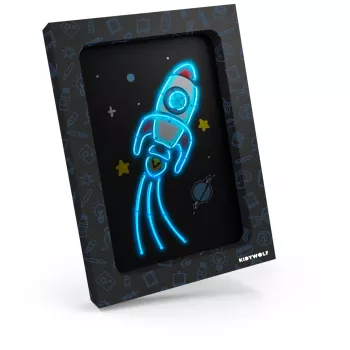 KIDYWOLF Illuminated Wall Decoration Set 9-Pieces Space Theme LED & Glow-in-the-Dark