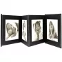 DEKNUDT Leporello fotoalbums melns 8 fotogrāfijām 10x15 cm āda