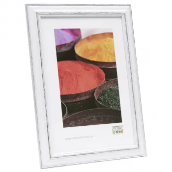 DEKNUDT S221H3 Koka foto rāmis 10x15 cm Melns ar baltu paspartū