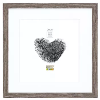 Deknudt S66KH3 P1 20x20 Wood Grey Oak Picture Frame with Passepartout