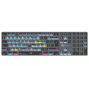 LogicKeyboard DaVinci Resolve 18 Titan FR (Mac) - Franču AZERTY izkārtojums, fona apgaismojums, vadu USB