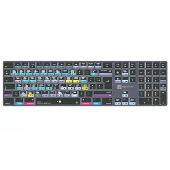 LogicKeyboard DaVinci Resolve 18 Titan FR (Mac) - Franču AZERTY izkārtojums, fona apgaismojums, vadu USB