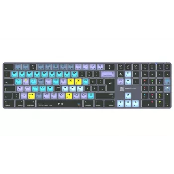 Logickeyboard DaVinci Resolve Classic Titan DE (Mac) - Vācu izkārtojums, vadu USB, fona apgaismojuma rediģēšanas tastatūra