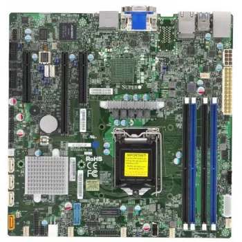 Supermicro X11SSZ-QF Micro-ATX mātesplate, LGA 1151, Intel C236, DDR4, Divkāršs Gigabit LAN, IPMI, Iebūvētā grafika, HD Audio