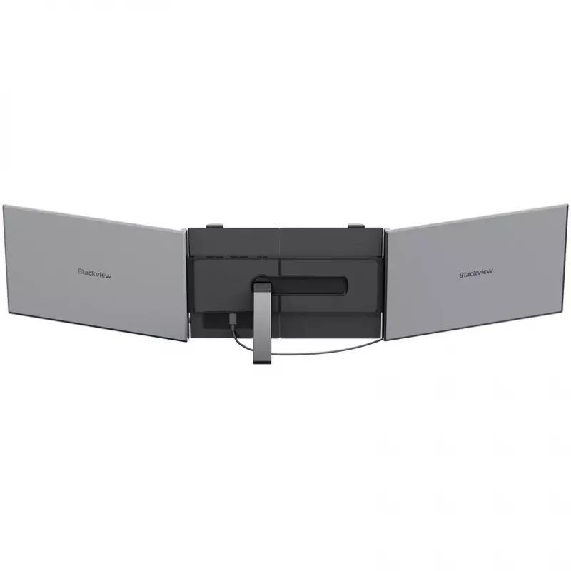 BLACKVIEW DCM8 Pro Dual 15.3 collu portatīvais IPS monitors, 2x Full HD, 60Hz, USB-C, Mini HDMI, iebūvēti skaļruņi, HDR10, salokāms
