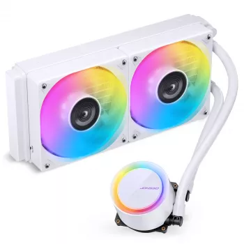 Jonsbo TG-240 AiO šķidrais CPU dzesētājs, ARGB - 240mm, balts