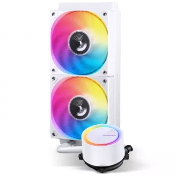 Jonsbo TG-240 AiO šķidrais CPU dzesētājs, ARGB - 240mm, balts