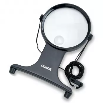 Carson HF-25 MagniFree LED palielināmais lukturis 2x/5x 11cm Melns