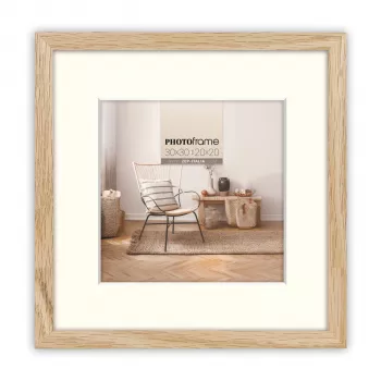 ZEP Malmo Natural Wood Photo Frame 20x20/30x30 cm with Mat V4530N