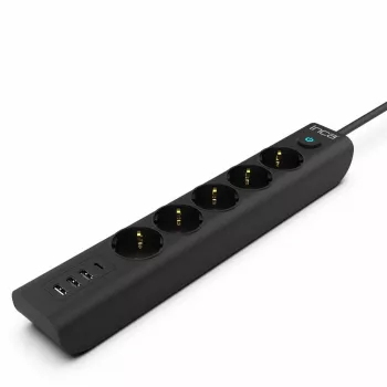 Cian Technology GmbH INCA strāvas sadalītājs IPW-44TU 5 kontaktligzdas 3xUSB-A+1xUSB-C 1,5m