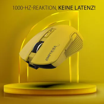 INCA Gaming Mouse RGB 7200 DPI 7 Buttons USB/BT 1.50m Yellow (IMG-328MX)