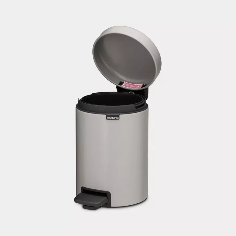 Brabantia NewIcon Pedālais atkritumu spainis 3 L Soft Grey (25 21 81)