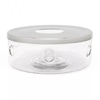 Bredemeijer Tējas sildītājs Minuet Stikls + Inox Plate 15,1 cm Sudrabs