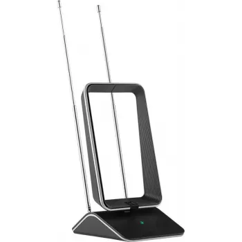 One for All SV 9465 Pastiprināta iekštelpu TV antenna ar automātisku pastiprinājuma regulēšanu un 5G filtru - Melna