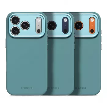 Decoded AntiMicrobial Silicone Back Cover for iPhone 17 Pro with MagSafe - Retro Blue