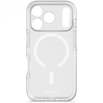 Decoded DropTec Caurspīdīgs Aizmugures Vāciņš iPhone 17 Pro, Matēti Balts, Savietojams ar MagSafe