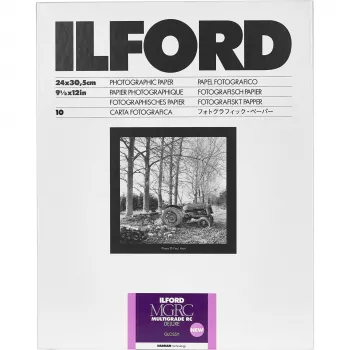 ILFORD MG RC Deluxe 1M 24x30 cm Pearl 10 Sheets Variable Contrast Black & White Photographic Paper