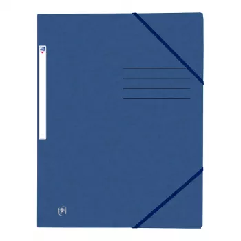 Oxford TOP FILE+ Elasticated Folder A4 3 Flaps Dark Blue 400116325