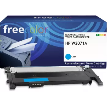Freecolor saderīga tonera kasetne HP W2071A ciāna ar mikroshēmu 1000 lapas