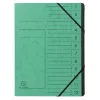 Exacompta Expanding File 12 Compartments Green Colorspan