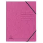Exacompta Elasticated Folder A4 Pink Colorspan 355g without Flaps