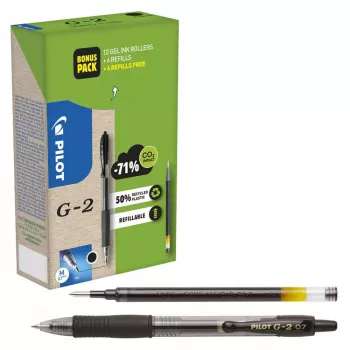 PILOT PEN G2 Greenpack Gēla pildspalvu komplekts Zila 0,4 mm 12 iepakojums