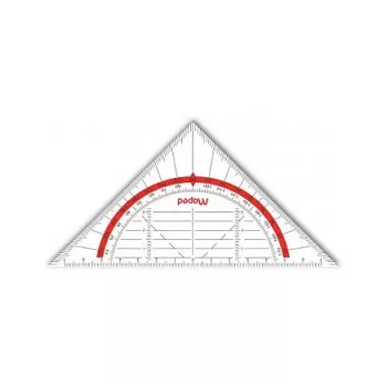 Maped Study 16 cm Set Square - Transparent Polystyrene - 45°/45°/90° Triangle