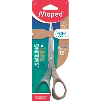 Maped Smiling Planet šķēres 160 mm, apaļš gals, labā roka, ergonomiski 3D rokturi