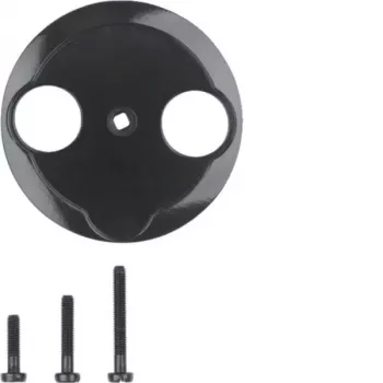 Hager WTF4592BG Centrālais elements antennas kontaktligzdai 2-caurumu 1930/Stikls Melns
