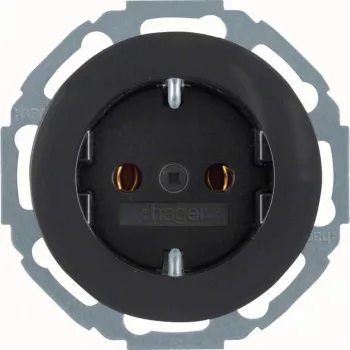 Hager WLS1100BG SCHUKO kontaktligzda spīdīgi melna R.Classic sērija