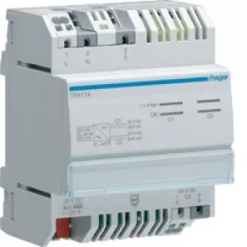 Hager TXA114 KNX Telpas temperatūras sensors -5 līdz +45 °C IP20 Balts