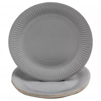 PROnappe 20 Papīra šķīvji Ø 23,0 cm Balti