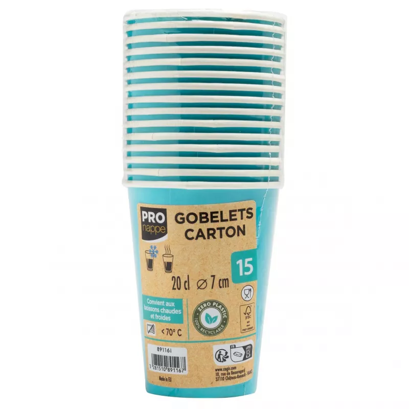 PROnappe 15 vienreizējās kafijas tases 200 ml
