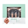 Beaba First Meals 3-in-1 dāvanu komplekts (šķīvis, galda piederumu komplekts, priekšautiņš) Savannah Bloom