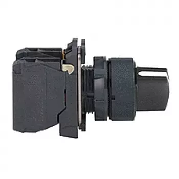 Schneider Electric Harmony XB5 spiedpoga, melna, 22 mm, 1 NO, 240 V AC, 10 A
