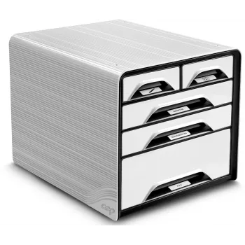 CEP Office Solution Smoove Drawer Box Black/White DIN A4 with 5 Drawers