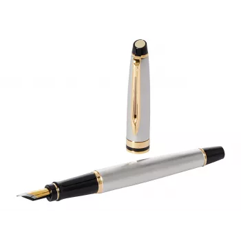 WATERMAN Expert Pildspalva - Metāliski zila - Vidējs gals